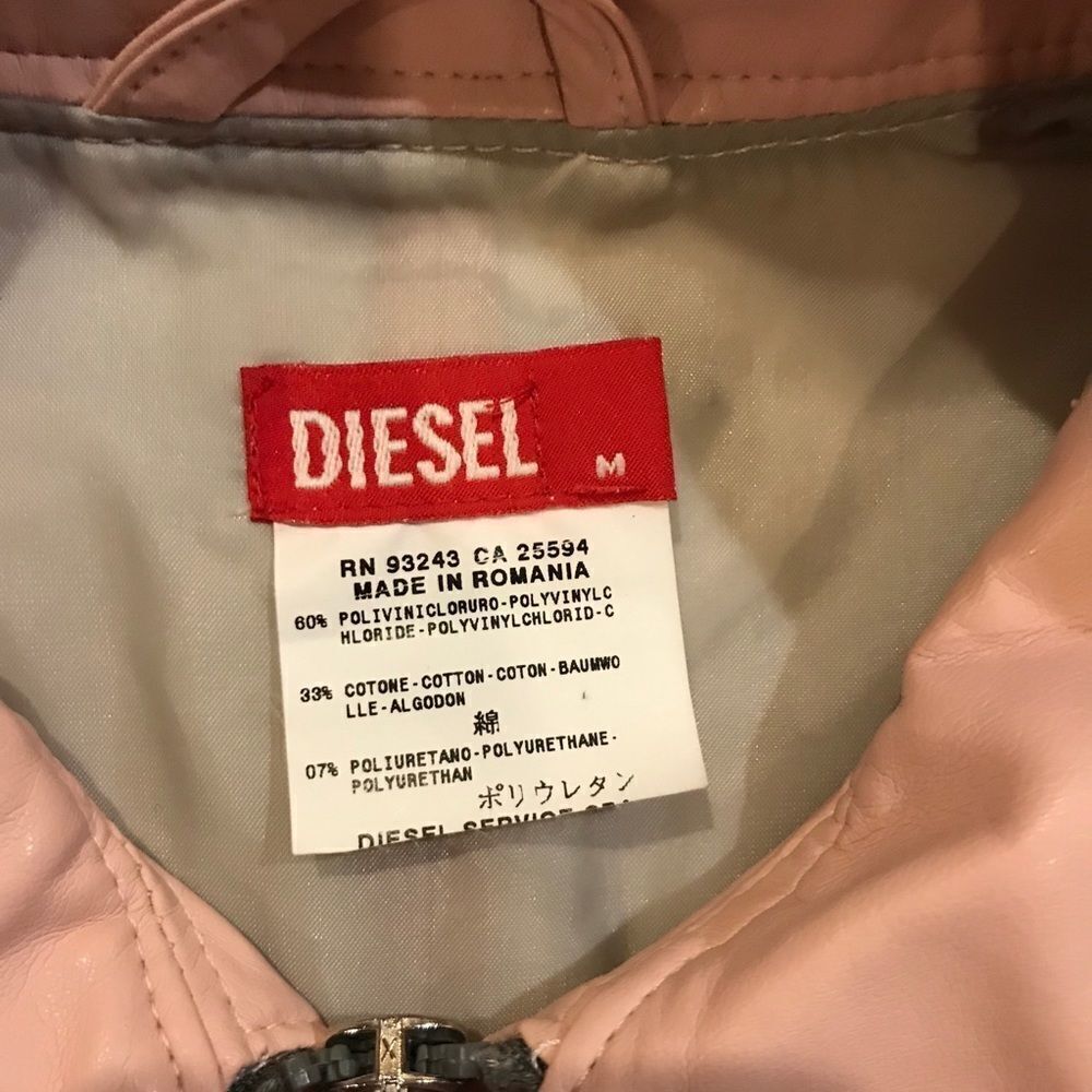 Diesel Blush Pink faux Leather Jacket - Picture 5 of 5